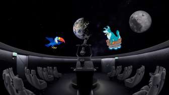 Captain Schnuppes Weltraumreise. Die neue Show für Kinder im Bodensee Planetarium.