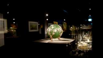 Dekoratives Ei als Ausstellungsstück in der Liechtensteinischen SchatzKammer