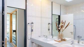 Badezimmer im Hotel Schatzmann