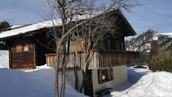 Aussenansicht Winter Ferienwohnung Auszeit