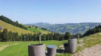 Aussicht vom Berggasthaus Nestel